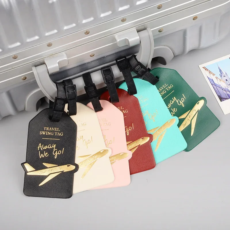 Letter Tray Desk - Draagbare reisbagagelabel PU lederen kofferbagage instaptas