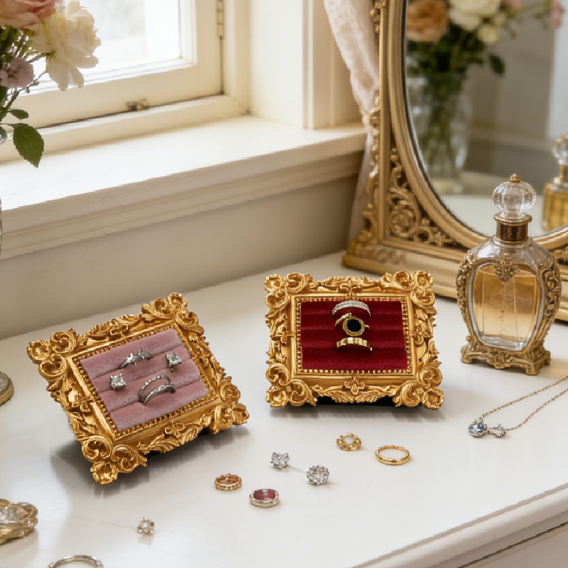 Letter Tray Desk - Vintage fotolijst ring displaystandaard thuis kaptafel