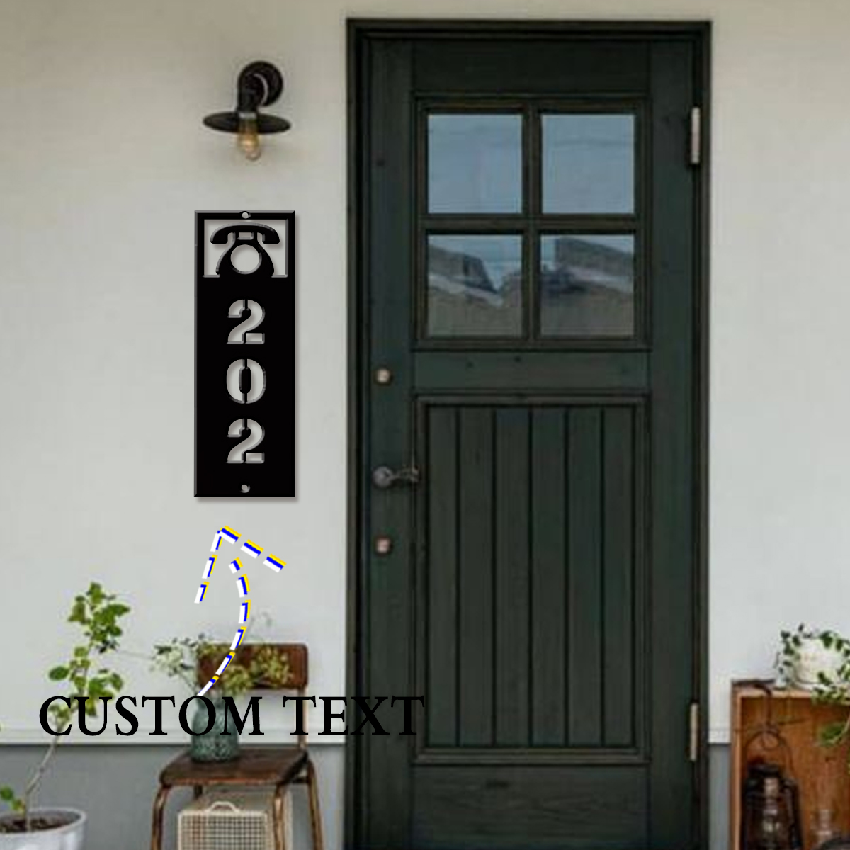 Address Home Office - 1Pc op maat gemaakt modern metalen