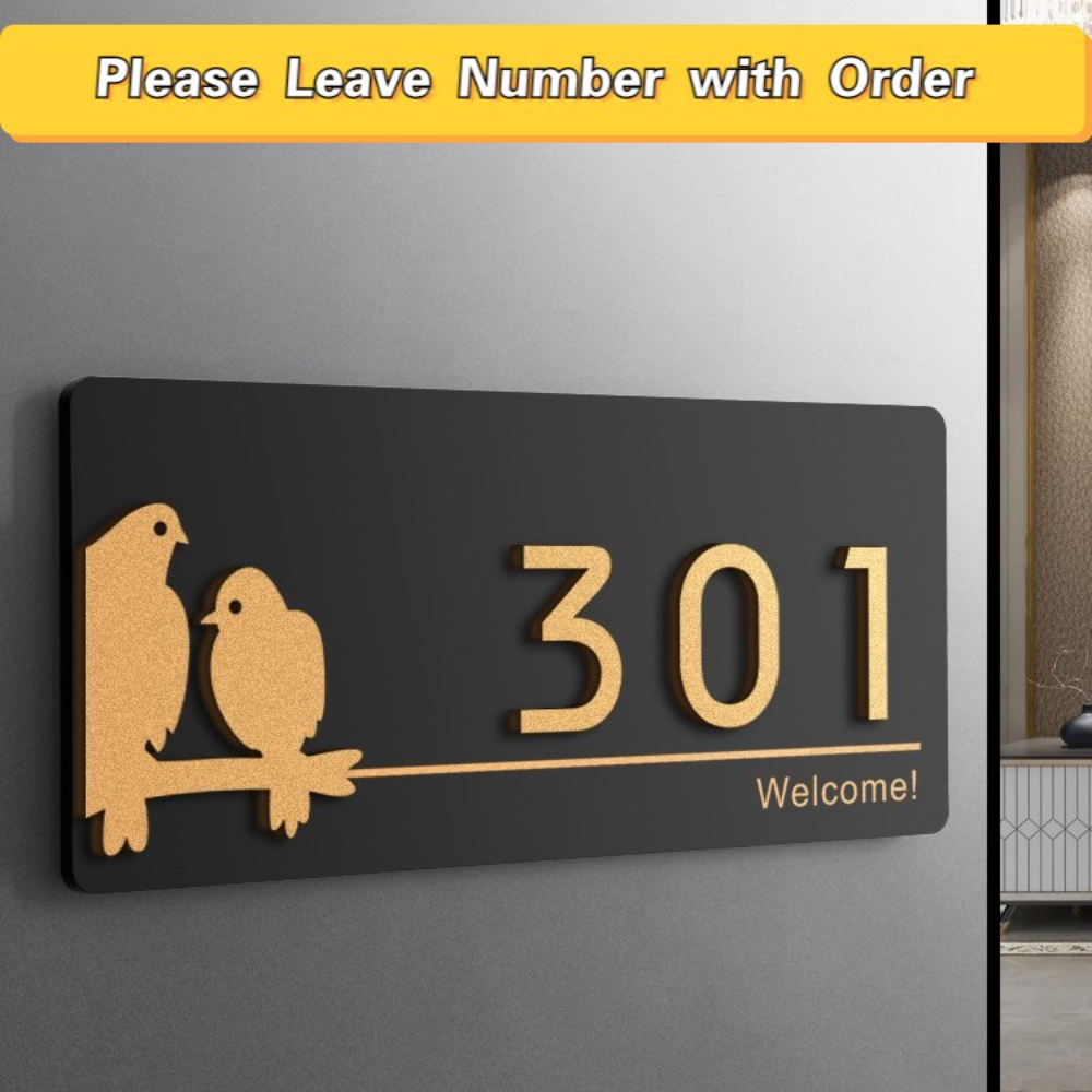 Address Home Office - Acryl Moderne Deurplaten Winkel Bord Aangepast