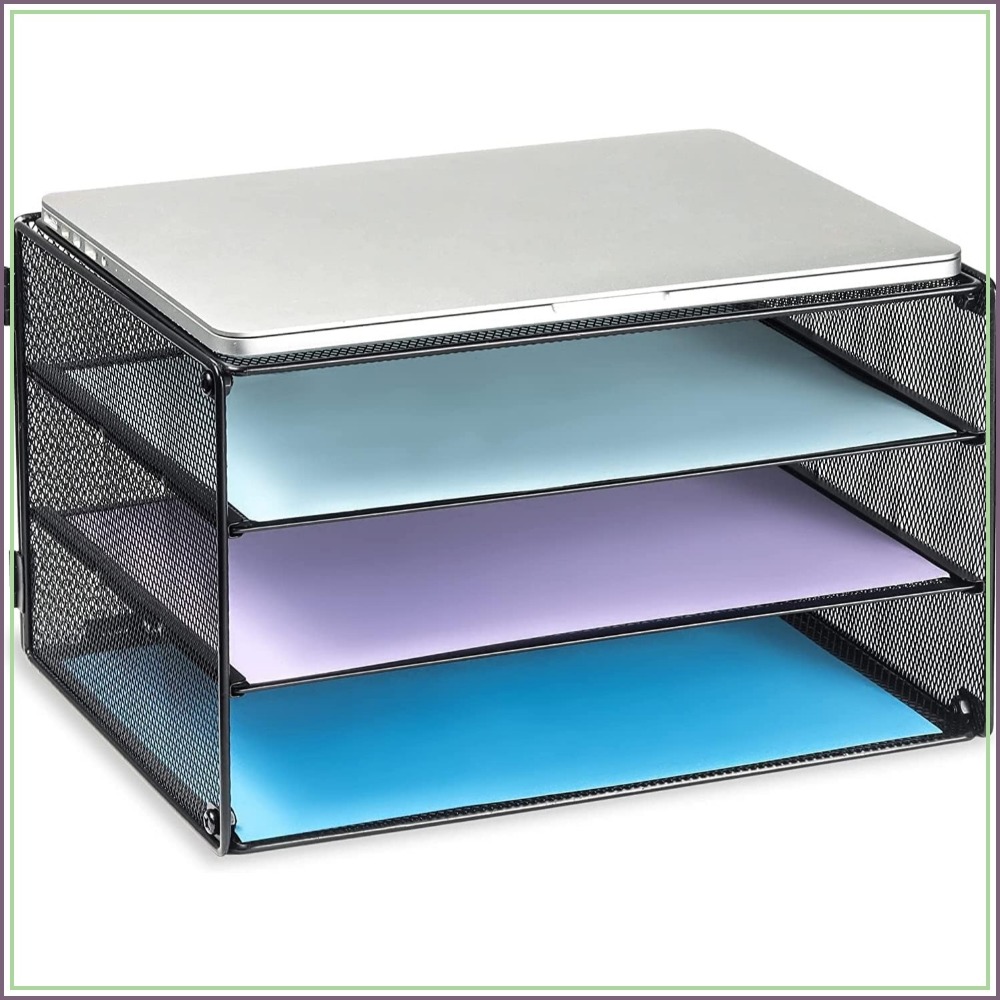 Letter Tray Desk - 3-laags mesh-briefbak voor op het bureau,