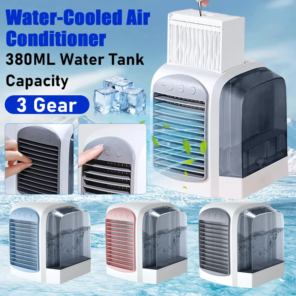 Home Office Hours - Watergekoelde airconditioner Persoonlijke mini-luchtkoeler 3 versnellingen