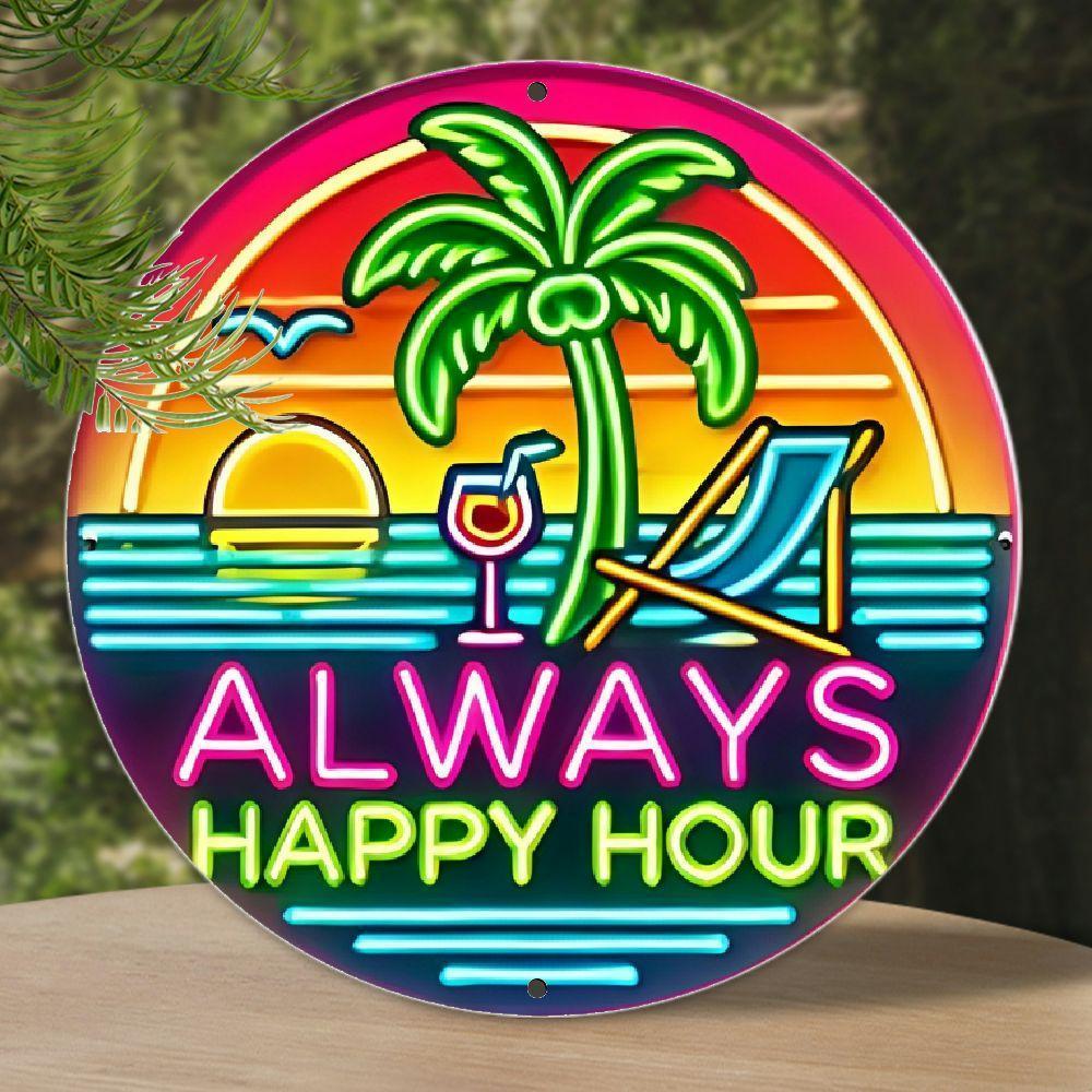 Home Office Hours - [Neon 20,32 cm bord] 8-inch aluminium