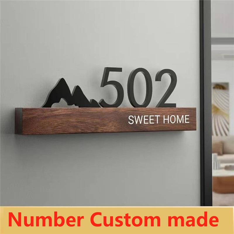 Address Home Office - Acryl deurplaat winkelbord aangepast huisnummer familienaam