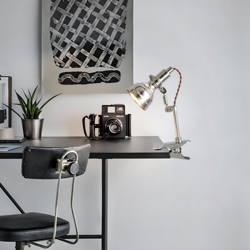 Home Office Uk - Moderne stijl industriële clip-on aluminium leeslamp