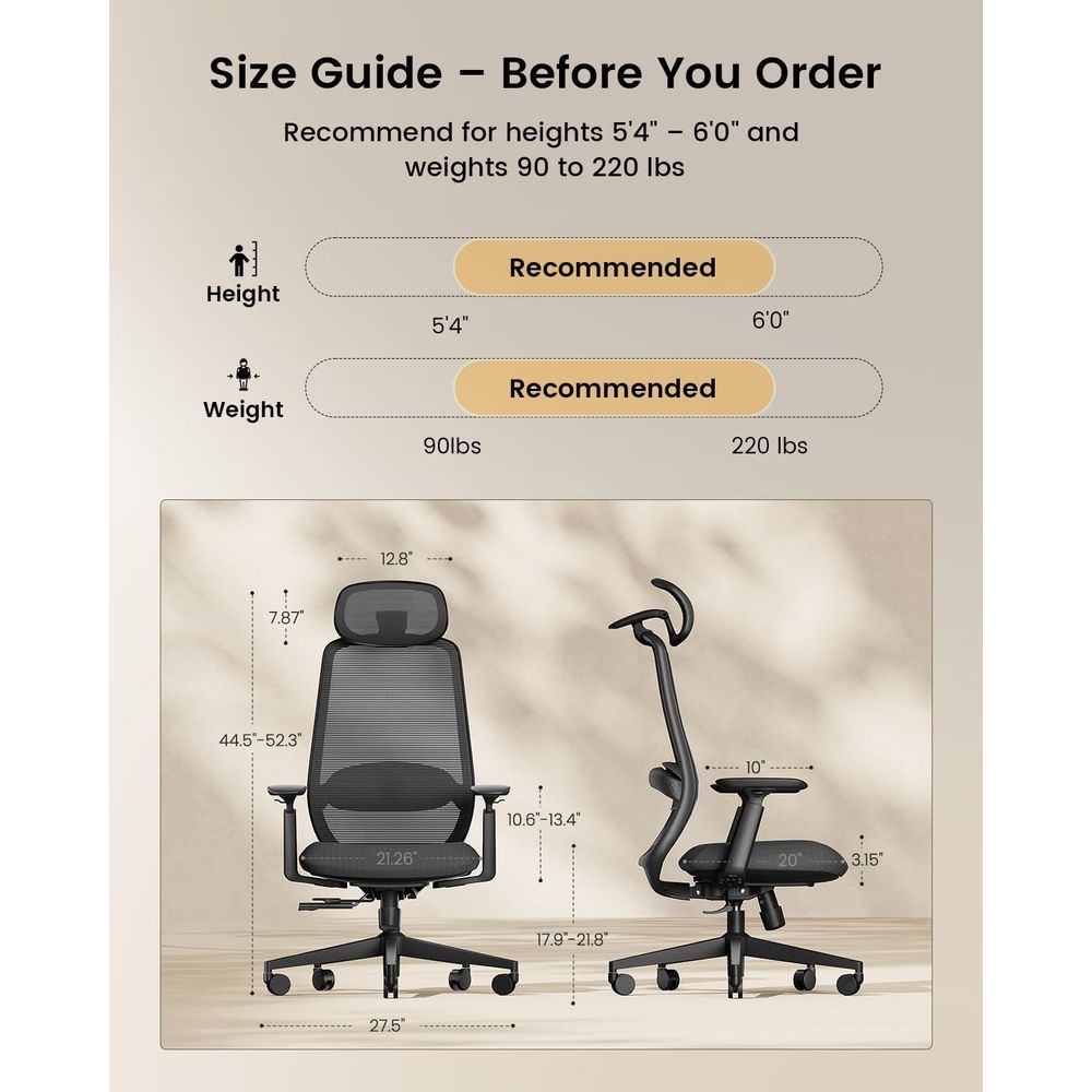 Ergonomische bureaustoel met h - Home Office Hours recensie en prijs