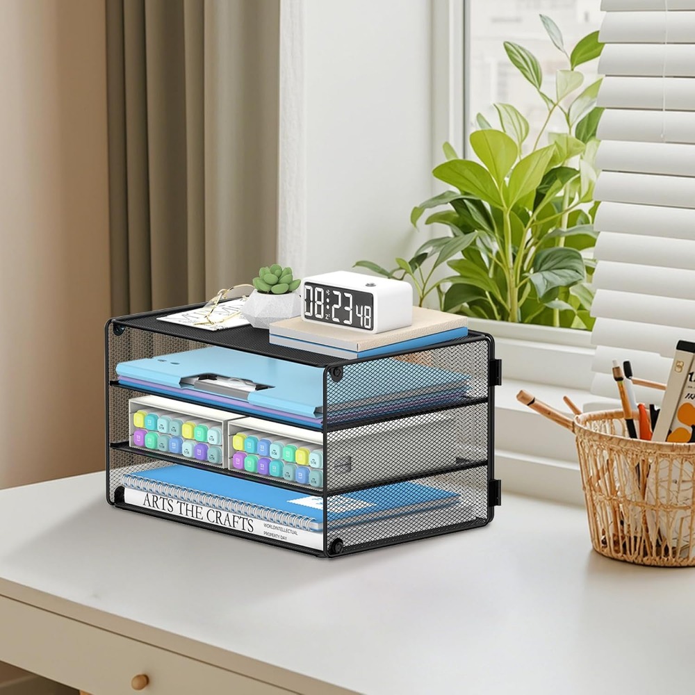 3-laags mesh-briefbak voor op  - Letter Tray Desk recensie en prijs