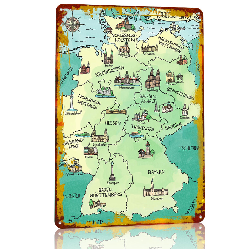 Aquarell Deutschland Karte Gep - Home Office Deutschland recensie en prijs