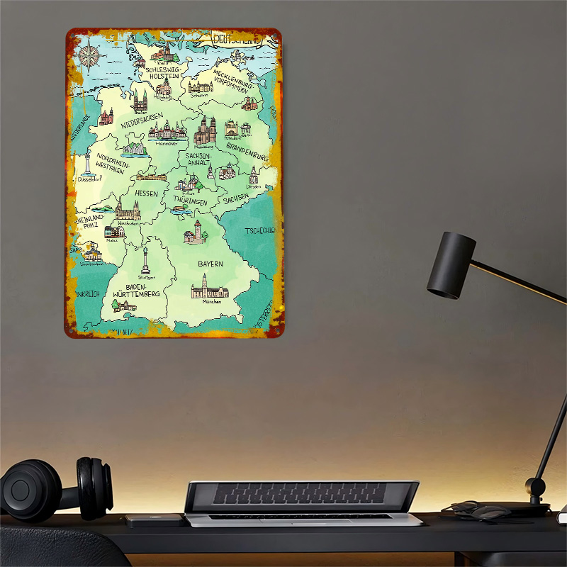 Aquarell Deutschland Karte Gep - Home Office Deutschland recensie en prijs